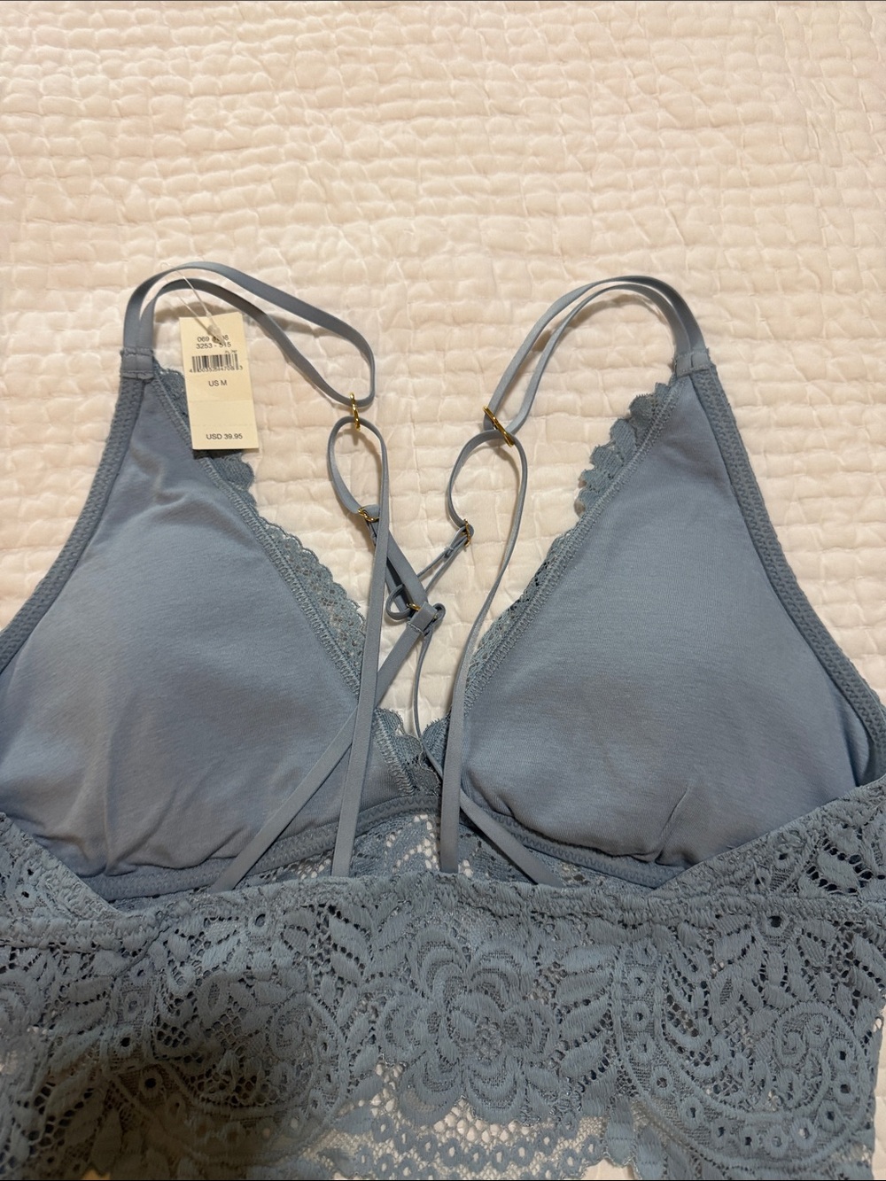 NWT Aerie Lace Bralette in Dusty Blue - Women Intimates - Picture 4 of 4